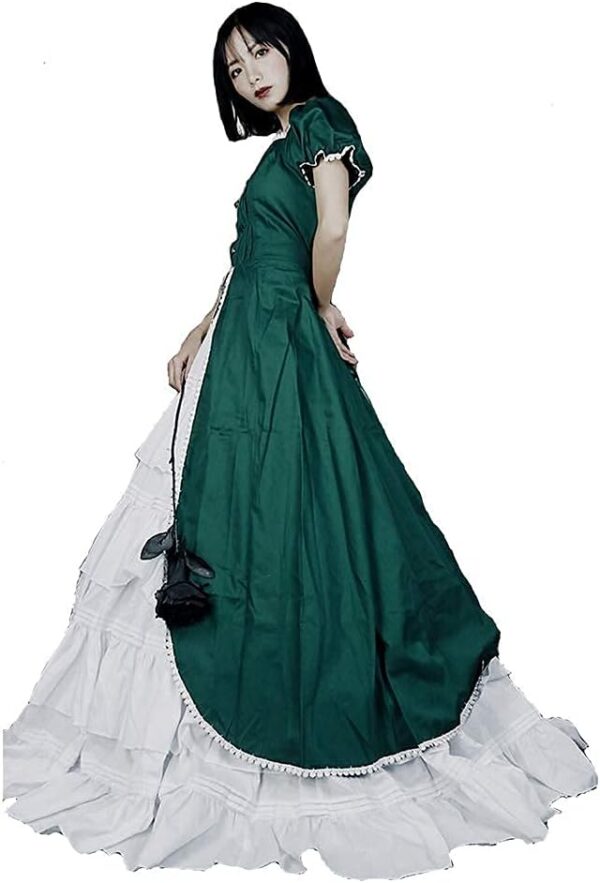 CountryWomen Viktorianisches Langkleid für Damen – Rokoko Partykleid für Maskerade und Bälle