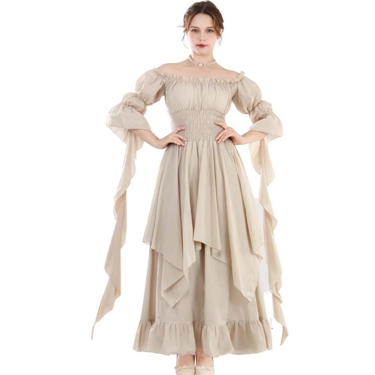 CR ROLECOS Damen Viktorianisches Kleid – Elegantes Kleid in verschiedenen Stilen, Renaissance-Kleid für Frauen, Gothic Hexenkleid und mittelalterliches Hochzeitskleid