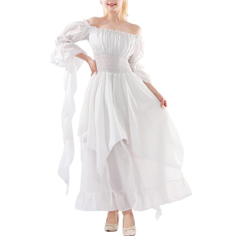 CR ROLECOS Damen Viktorianisches Kleid – Elegantes Kleid in verschiedenen Stilen, Renaissance-Kleid, Gothic Hexenkleid, Mittelalterliches Hochzeitskleid