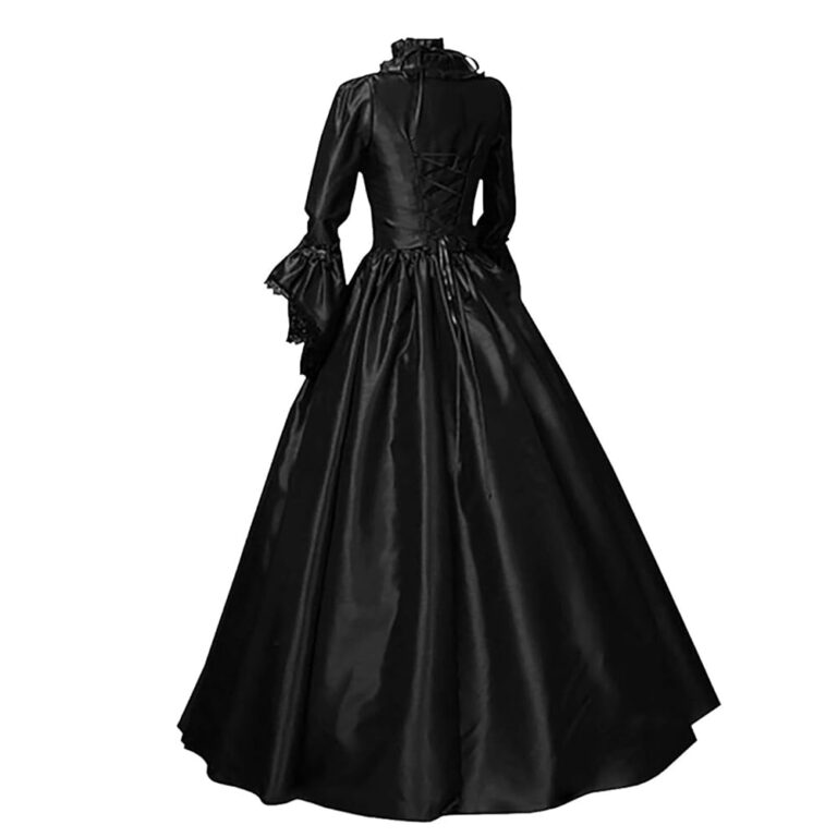 Damen Rokoko Ballkleid – Mittelalterliches Renaissance-Gothic-Kleid für Frauen, viktorianisch, irisch, retro, vintage, mit Schnürung – ideal für Halloween, Partys, Königinnen...