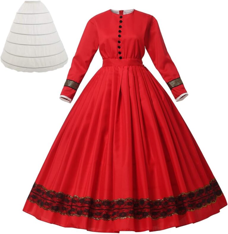 GRACEART Damen Kleid im viktorianischen Stil der 1860er Jahre - Rokoko Party Kostüm