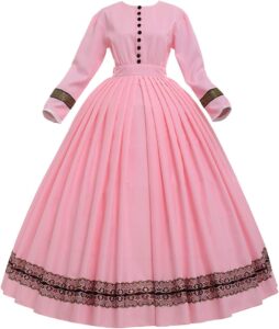 GRACEART Damen Kleid im viktorianischen Stil der 1860er Jahre - Rokoko Party Kostüm