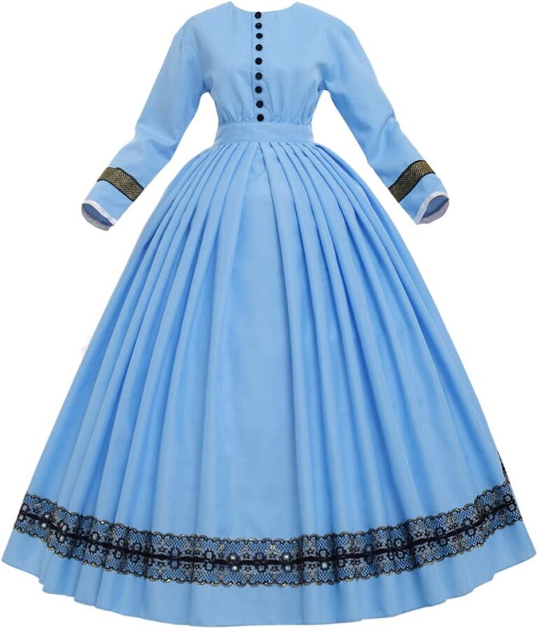 GRACEART Damen Rokoko Kostüm Kleid im viktorianischen Stil der 1860er Jahre für Partys