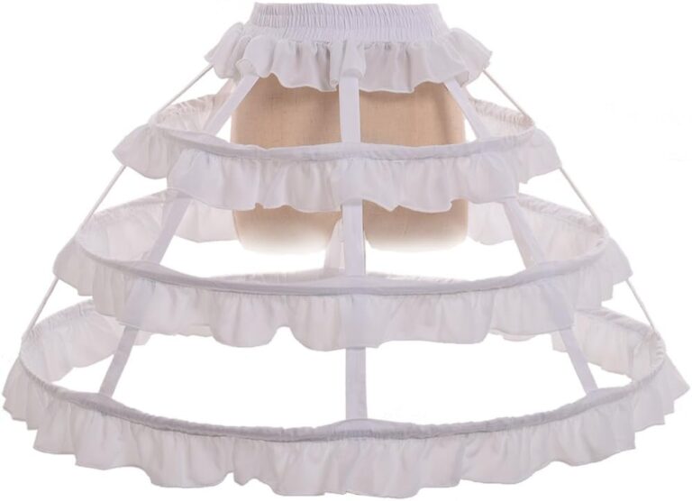 GRACEART Reinweißer Rock aus Pannier-Krinoline mit Käfig-Unterrock Petticoat