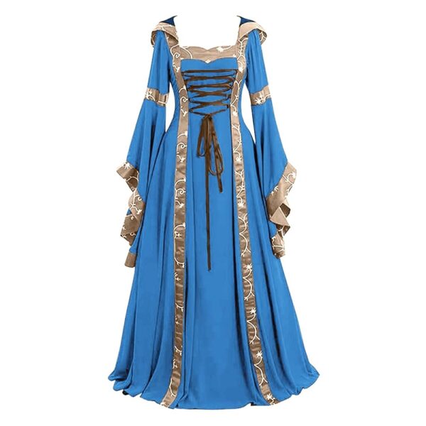Halloween-Kostüme für Frauen - Elegantes Spitzenkleid in Plus-Size mit modischen Ärmeln - Gothic-Cosplay-Kleid für Erwachsene