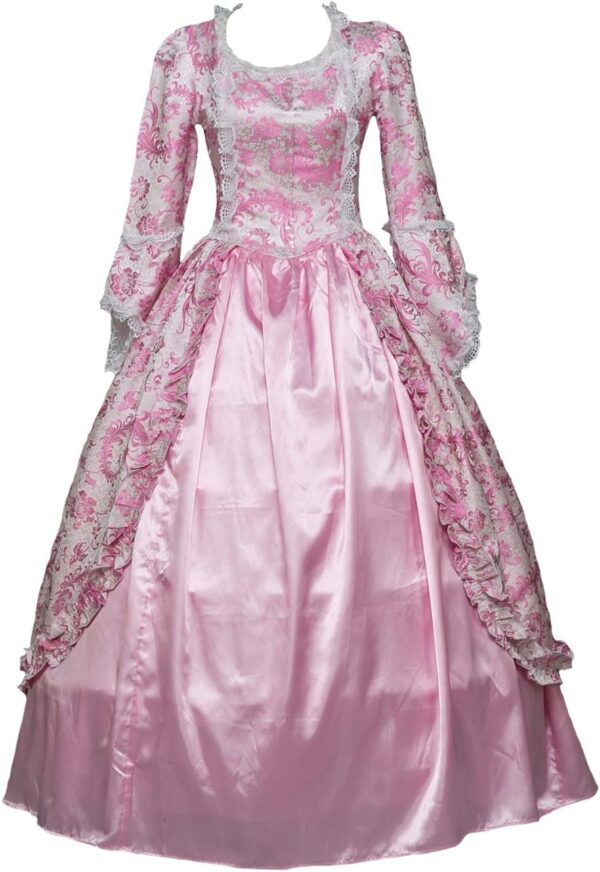 Rokoko Ballkleid für Frauen des 18. Jahrhunderts – Lange Gothic-Viktorianische Kleider für Maskenbälle