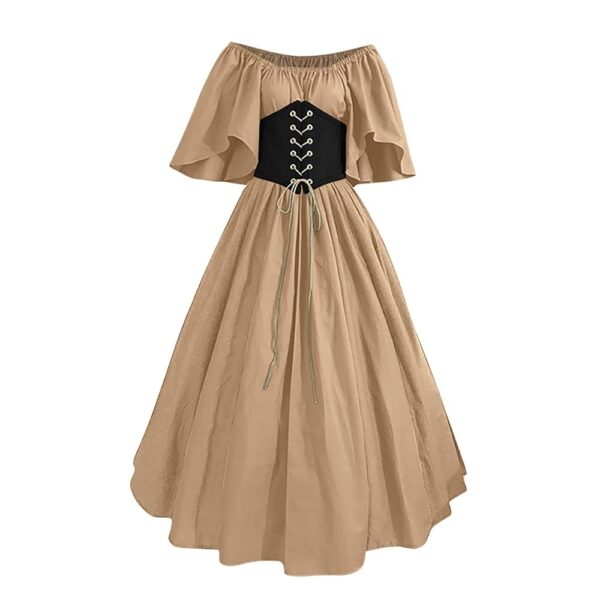 tsaChick Damen Sommerkleid Kurzarm Rundhals Kleid Mode Neu Vintage Gothic Patchwork Spitze Sexy Neck Kleid &bto393