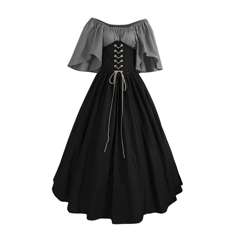 tsaChick Damen Sommerkleider Kurzarm Rundhals Kleid Mode Neue Vintage Gothic Patchwork Spitze Sexy Neck Kleid &bto393