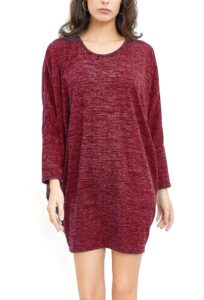 Van Der Rich ® - Oversize Longpullover Tunika Kleid in Einheitsgröße für Damen