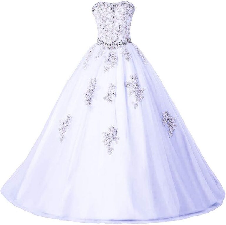 Vantexi Damen Elegantes Tüll-Langarm Abendkleid mit Spitze für formelle Anlässe und Hochzeiten