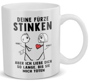 22Feels Tasse – Lustiges personalisiertes Geschenk für den Jahrestag: Deine Fürze stinken! Perfekt für Ehemann, Freund oder Verlobten, ideal zum Hochzeitstag oder Valentinstag –...