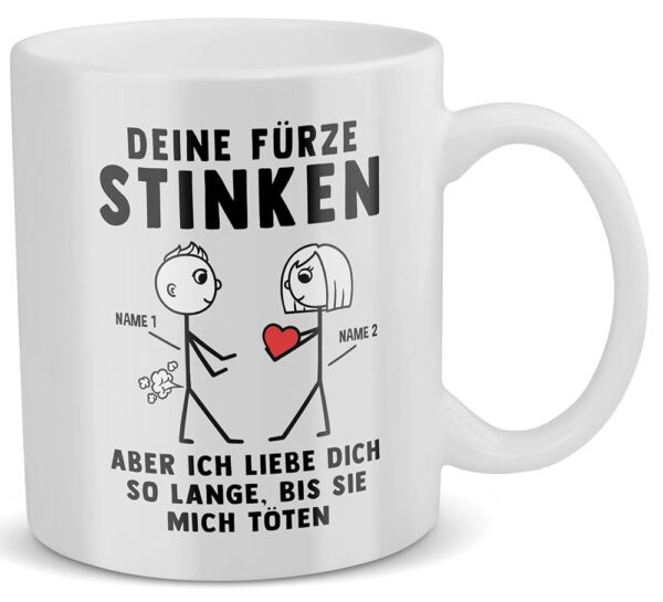22Feels Tasse – Lustiges personalisiertes Geschenk für den Jahrestag: Deine Fürze stinken! Perfekt für Ehemann, Freund oder Verlobten, ideal zum Hochzeitstag oder Valentinstag –...