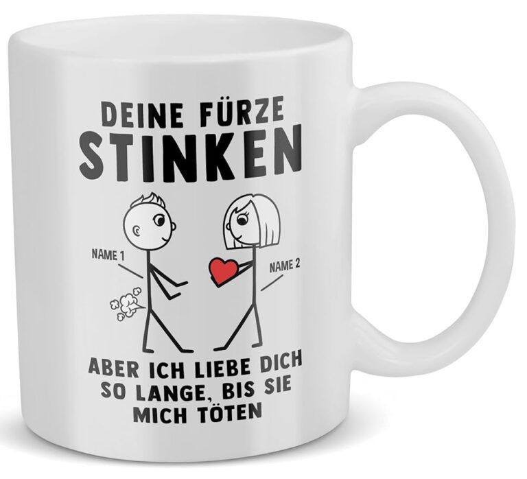 22Feels Tasse – Lustiges personalisiertes Geschenk für den Jahrestag: Deine Fürze stinken! Perfekt für Ehemann, Freund oder Verlobten, ideal zum Hochzeitstag oder Valentinstag –...