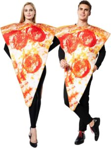EraSpooky Unisex Pizza Kostüm für Essen und Lebensmittel – Halloween Party, Karneval und Fasching für Erwachsene Herren und Damen