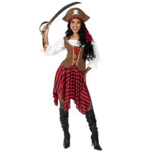 Fun Shack Damen Piratenkostüm, Karnevals- und Faschingspiratenkostüm für Frauen, Komplettes Piratenkostüm für Damen