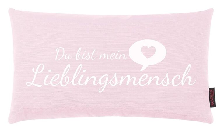 Kissen Lieblingsmensch in Altrose, 25x45 cm, Made in Germany, Ökotex 100 zertifiziert