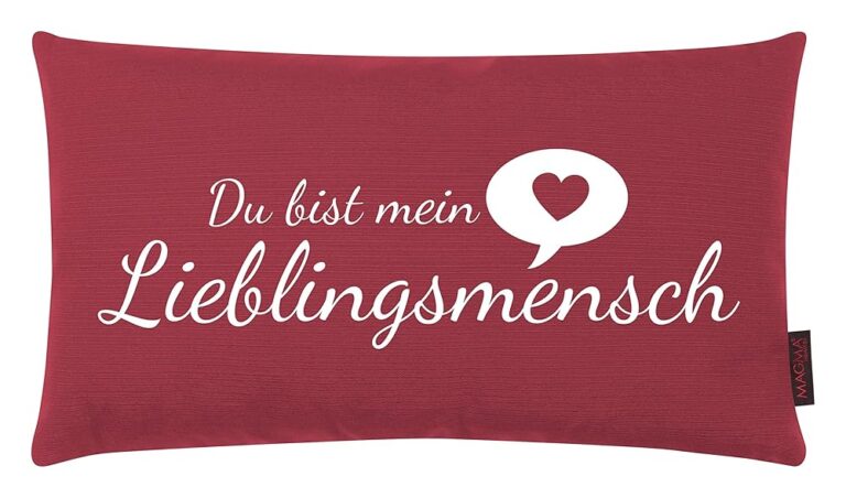 Kissen Lieblingsmensch Tomate 25x45 cm - Hergestellt in Deutschland, Ökotex 100