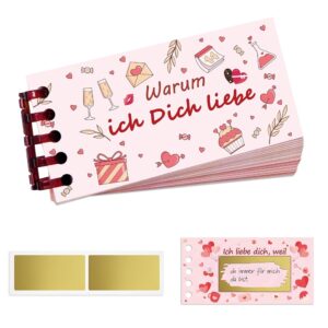 LOYEBOHU Valentinstagsgeschenke für Ihn und Sie: Rubbellose mit 'Ich Liebe Dich', Selbstgemachte Rubbelkarten, Geschenke für Männer und Frauen, Jahrestagsgeschenke für Partner