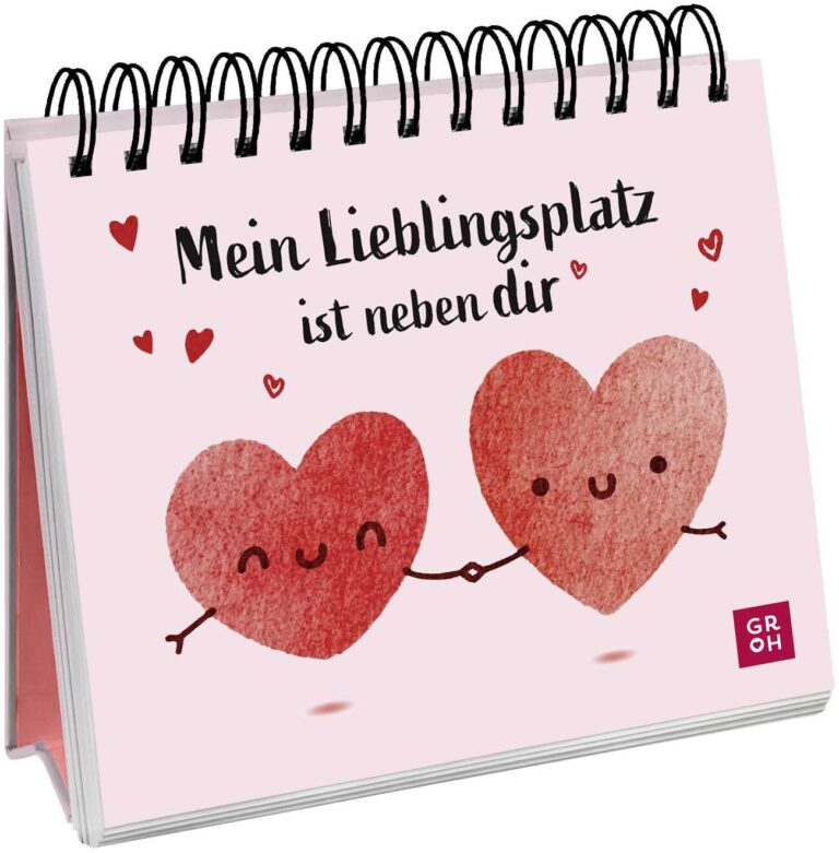 Mein Lieblingsort ist an deiner Seite: Niedlicher Aufsteller mit romantischen LiebeserklĂ€rungen fĂŒr deinen Herzensmenschen | Ideal als Geschenk zum Valentinstag, Jahrestag oder