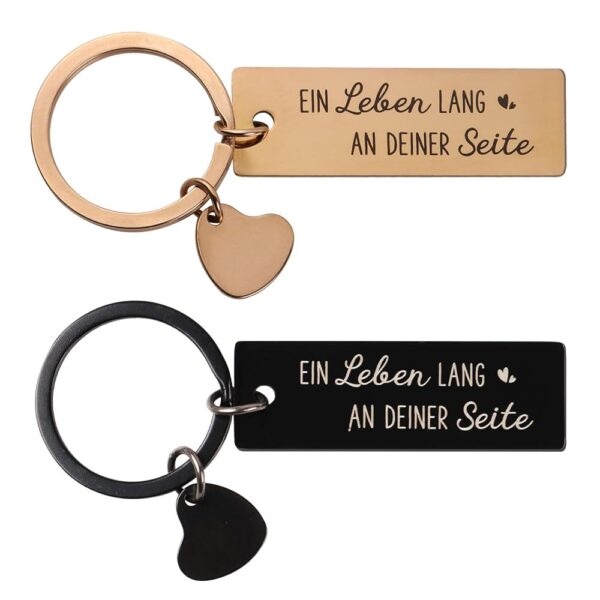 MEJOSER Partnergeschenke: 2 Schlüsselanhänger für Paare, ideales Valentinstags- und Jahrestagsgeschenk für ihn und sie, perfekte Glücksbringer für Pärchen, auch zu Weihnachten