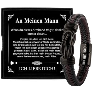 Merclix Valentinstagsgeschenke für Männer: Armband, Geburtstagsgeschenke, Ich Liebe Dich Geschenke, Jahrestagsgeschenke für ihn, Geschenkideen für Freund, Ehemann und Mann