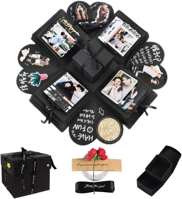 nuoshen Überraschungsbox – Kreative Explosionsbox, DIY Fotoalbum, Geschenk-Scrapbook für Geburtstag, Weihnachten, Jahrestag, Muttertag, Valentinstag, Heiratsantrag und Hochzeit