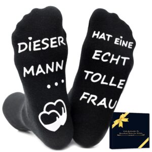 QMofeixiaodianQ Lustige Socken für Paare - Geschenkideen zum Hochzeitstag, Valentinstag, Jahrestag und Geburtstag für Frauen und Männer