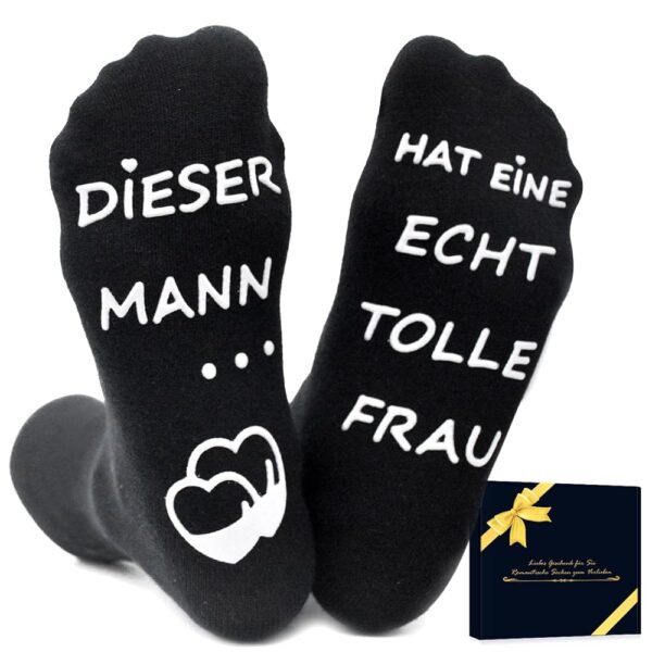QMofeixiaodianQ Lustige Socken für Paare - Geschenkideen zum Hochzeitstag, Valentinstag, Jahrestag und Geburtstag für Frauen und Männer