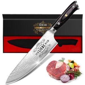 Scharfes Küchenmesser zum Valentinstag – 34 cm Profi Kochmesser als Geschenk für ihn, ideal für Jahrestags- und Partnergeschenke für Männer und Ehemänner, Ich liebe dich...