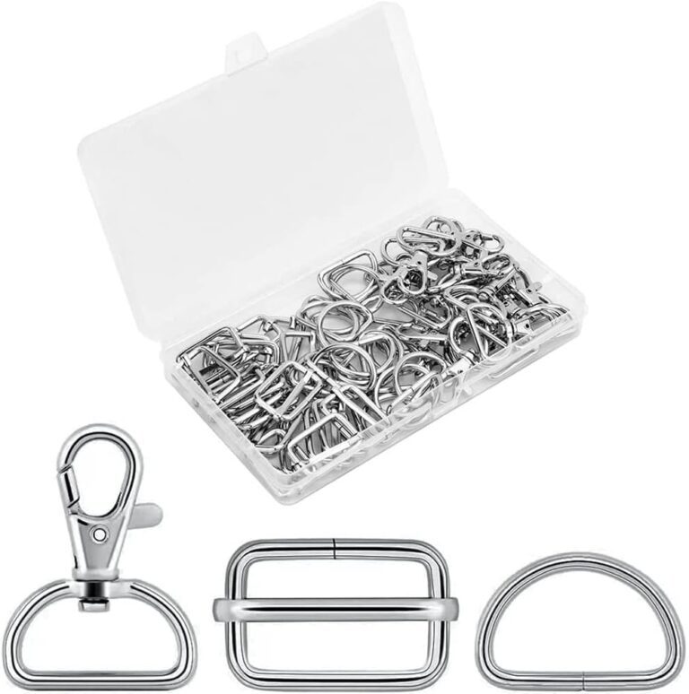 70-teiliges Nähzubehör für Taschen: Haken, Metallschnallen, D-Ringe, Gürtelschnallen und Karabinerhaken für die Reparatur von Handtaschen, Geldbörsen und Rucksäcken