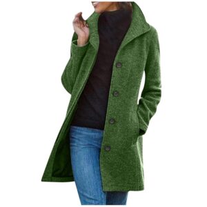 Damen Tweedjacke von Zeiayuas - Eleganter grauer Blazer für Herbst und Winter, sportlicher Oversized Freizeitmantel
