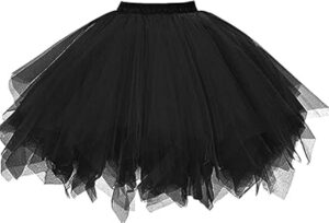 Dressever Damen Tüllrock im 50er Rockabilly-Stil – Retro Petticoat Tutu für Ballet, Cosplay und Abendveranstaltungen