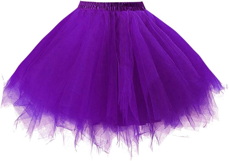 Girstunm Damen Tüllrock im 50er Vintage Stil – Mehrfarbiger Petticoat Tütü für Tanzkleider und Ballett, kurzer Unterrock