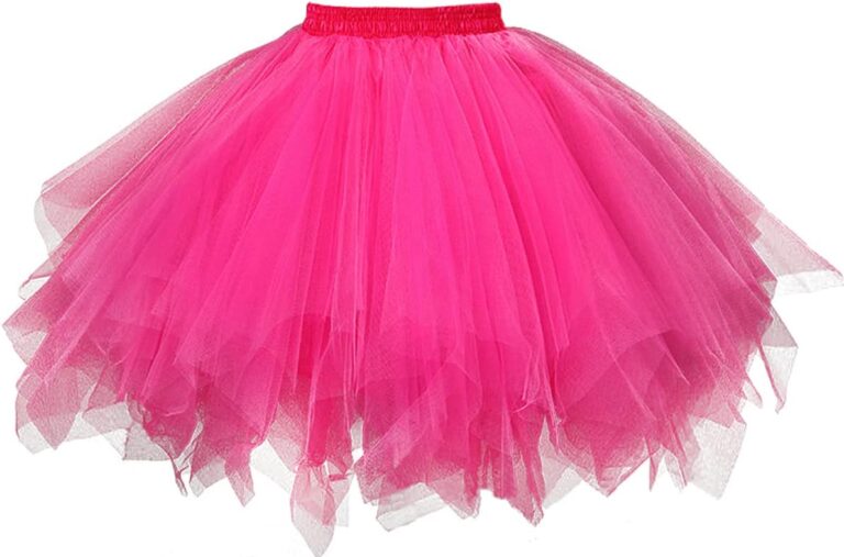 GOOBGS Damen Vintage 50er Jahre Ballettrock - Mehrschichtiger Tüll Petticoat mit Puff-Effekt