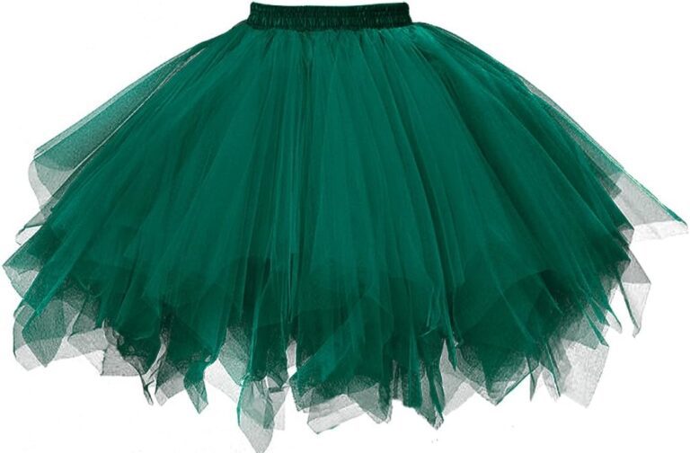 GOOBGS Damen Vintage 50er Jahre Ballettrock mit Mehrschichten aus Tüll – Puffy Tutu Petticoat in Blasé-Optik