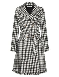 GRACE KARIN Damen Wintermantel Trenchcoat Elegante knielange A-Linie Jacke mit Gürtel und Taschen für Herbst und Winter