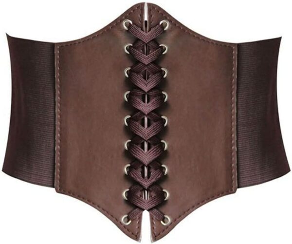 HANERDUN Damen Elastisches Korsett | Schnürgürtel | Retro Taille Gürtel | Waspie Gürtel mit Schnürung | Hüftgurt für die Taille | Neuheit 2024