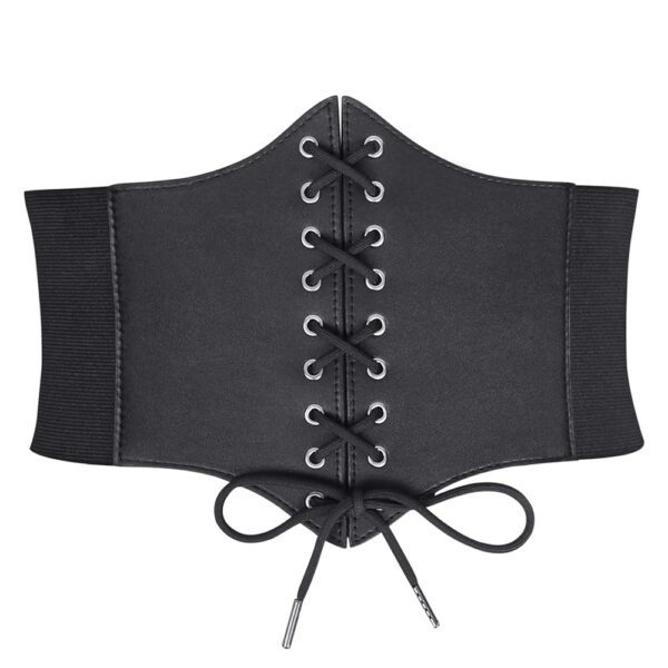 JasGood Damen Schnürkorsett Gürtel mit elastischem Breitenband, Waspie Taille Hüftgurt für Damen