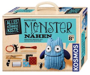 Kosmos 604080 AllesKönnerKiste: Nähset für Monster für Anfänger - DIY Bastelset für Kinder ab 8 Jahren, ideal für Kindergeburtstage und Nähprojekte