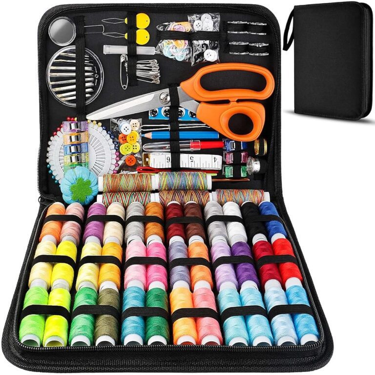 MARQUEEN Professionelles Nähset – 200 Teile hochwertiges Nähzubehör, inklusive Schneiderschere, 41 XL-Fadenspulen und 30 Nadeln, ideal für Reisende, Erwachsene, Kinder und Anfänger