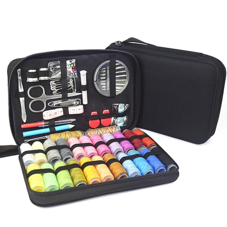 Nähset 97-teilig mit 24 Fadenspulen – Komplettes Mini-Nähzubehör für Anfänger, Reisende, Verwandte und Freunde in Schwarz