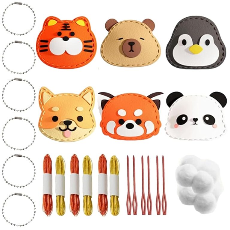 Nähset für Kinder, Kreatives Näh-Kit für Anfänger, Pädagogisches Filz-Bastelset, Näh- und Bastelset für junge Kreative (Materialpaket und Zubehör)