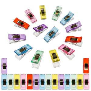 Set mit Stoffklammern, 30 Teile in 6 verschiedenen Farben, ideale Alternative zu Stecknadeln, Nähzubehör für DIY-Projekte, Stoffclips für Bastelarbeiten und Textilien