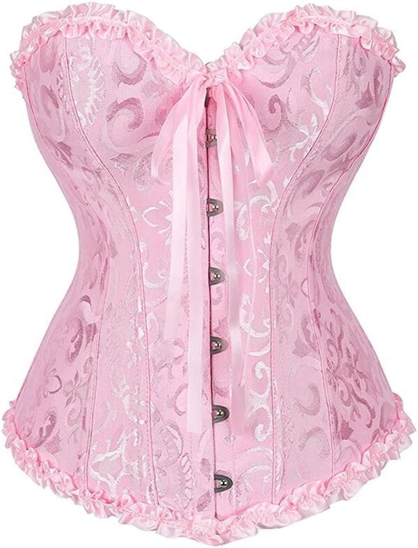 SZIVYSHI Damen Gothic Vintage Vollbrust Korsett Top Corsage Bustier