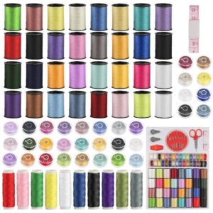ZEFAN Nähgarn Set mit 74 Farben für Nähmaschinen – Mischfarben Nähfäden inklusive Zubehör für Hand- und Maschinennähen