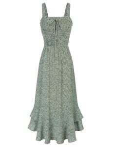 GRACE KARIN Damen Maxikleid – Ärmellos, Blumenkleid für Strand & Urlaub