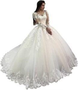 Poioiy Strand-Hochzeitskleider 2023: Elegante Illusion, langärmelig