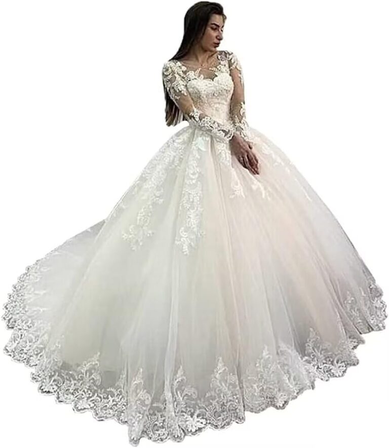 Poioiy Strand-Hochzeitskleider 2023: Elegante Illusion, langärmelig