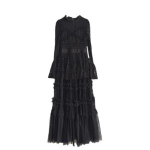 Pulcykp Damenkleid mit Rüschen – Elegantes Abend- und Hochzeitskleid