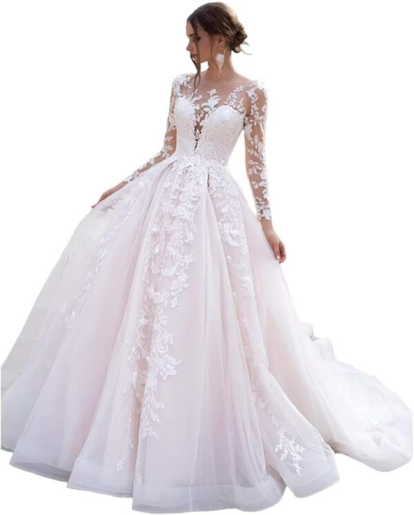 Schulterfreies Pailletten-Hochzeitskleid & Ballkleid mit Schlitz